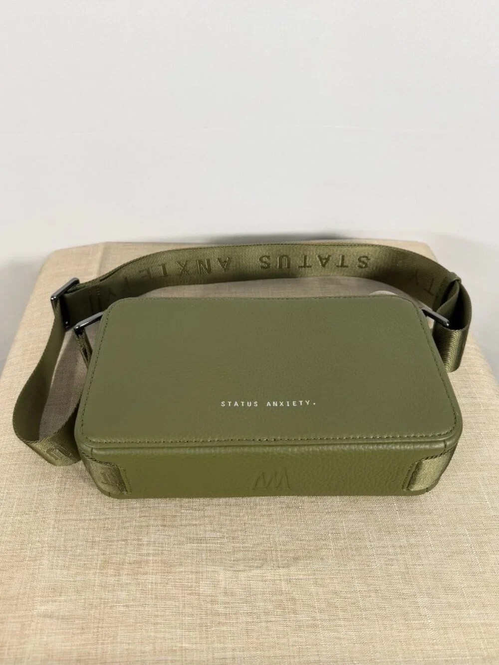Status Anxiety Delirium Bag Khaki Green NWT Leather Shoulder Crossbody Handbag